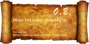 Oberleitner Bogdán névjegykártya